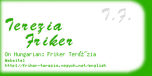 terezia friker business card